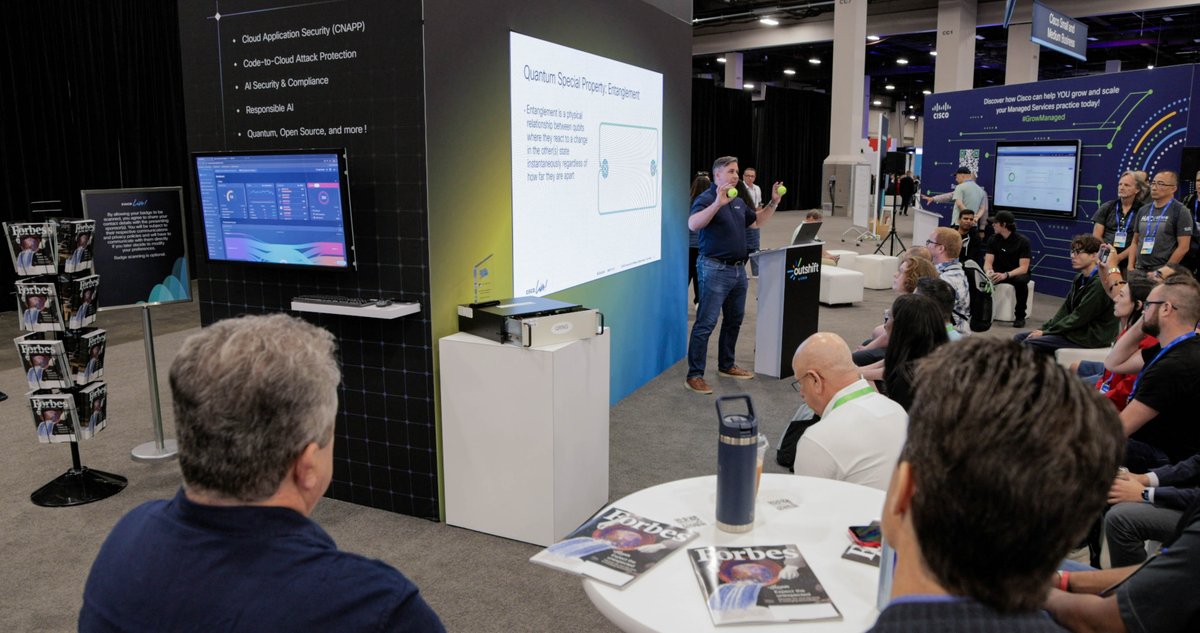 outshiftbycisco's tweet image. If tennis balls can help explain #QuantumBits, they could probably assist with helping you ideate on your #CiscoLive T-shirt procurement.

#OutshiftByCisco #Motific #Panoptica