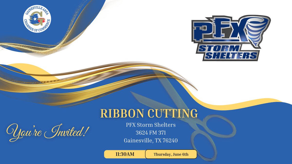GainesvilleCofC's tweet image. If you are looking at getting a storm shelter for your home, then you will definitely want to join us for the ribbon cutting at PFX Storm Shelters! Learn more about the products they create and how you can order one for your home!✂️
#meetourmembers #opentoeveryone