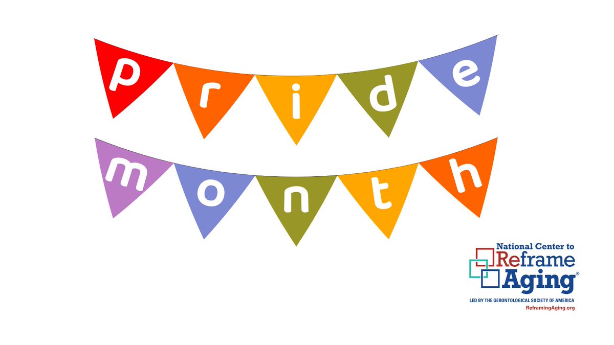 ReframingAging's tweet image. Happy #Pride Month! We are celebrating the invaluable roles of LGBT+ #olderadults. Visit us at reframingaging.org to learn more about #ReframingAging and visit SAGE USA at sageusa.org to learn more about how you can uplift older adults in the LGBT+ community!