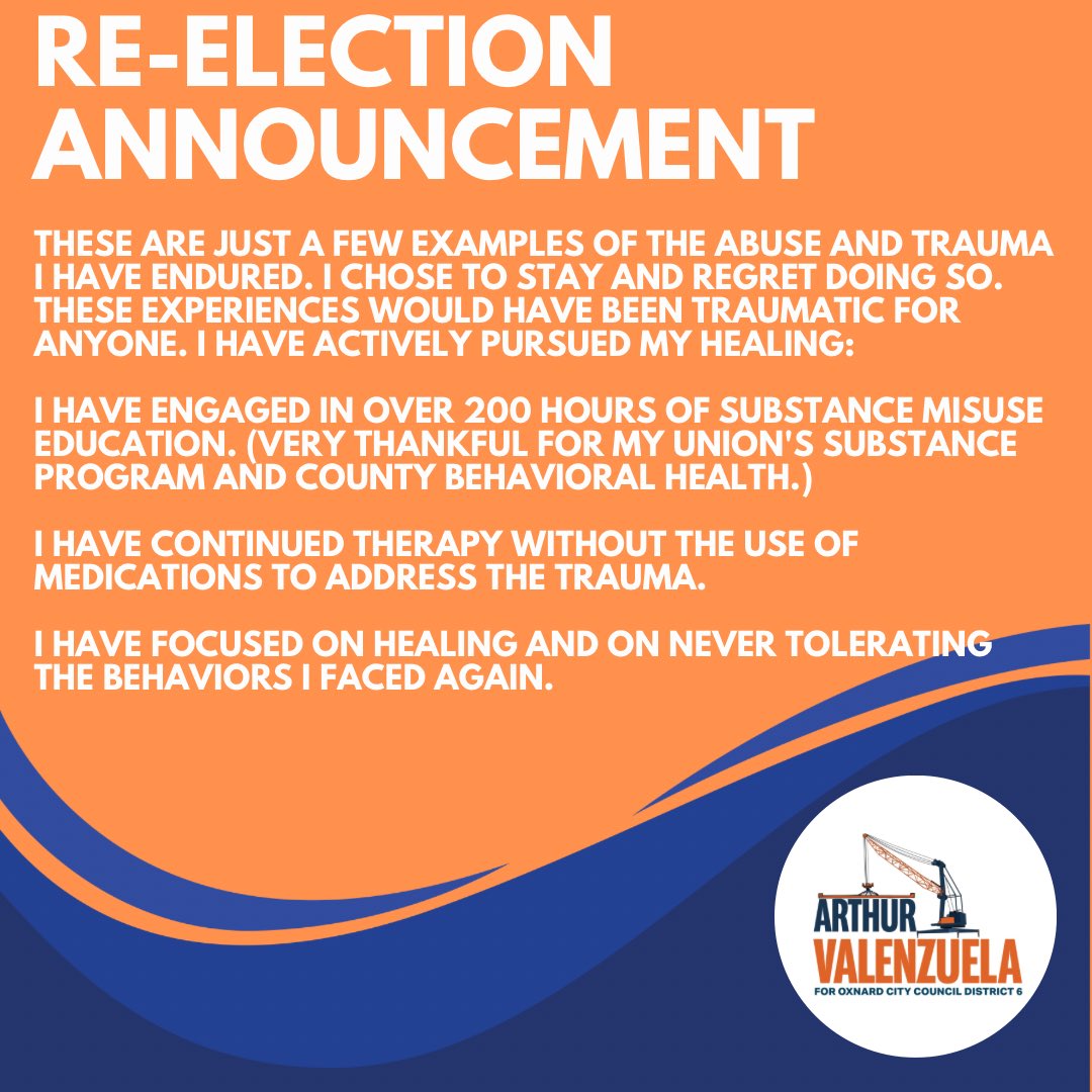 Arthur4Oxnard's tweet photo. Re-Election Announcement (Part 2 of 2) https://t.co/Cpo5dyd6J1
