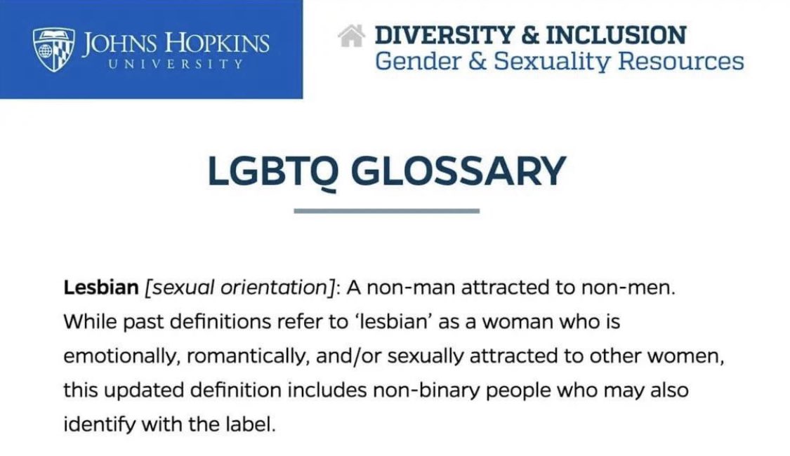 babybeginner's tweet photo. Not to mention the erasure of the word woman.  

Lesbians are non men attracted to non men.  

(I wonder how they know what a man is). 12 https://t.co/VZ7LEk65SK