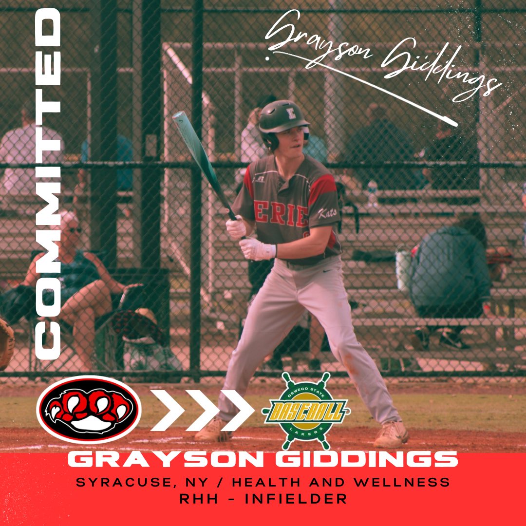 KATS COMMITMENT
From #KatsNation to the Lakers! 

Congratulations to Shortstop Grayson Giddings on committing to SUNY Oswego!  #RollOz