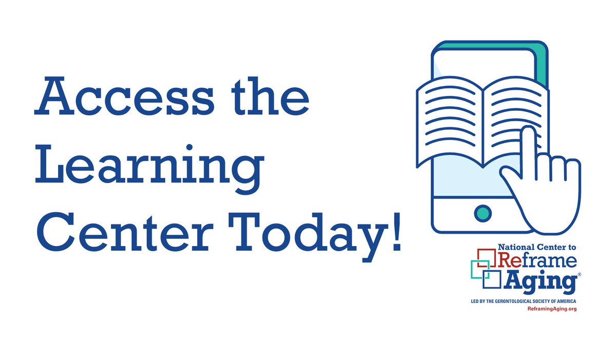 ReframingAging's tweet image. Have you visited the #ReframingAging Learning Center? In our Learning Center you can find a library of learning resources, including toolkits, courses, webinars, and podcasts, related to the movement to reframe aging. Access here: learning.reframingaging.org