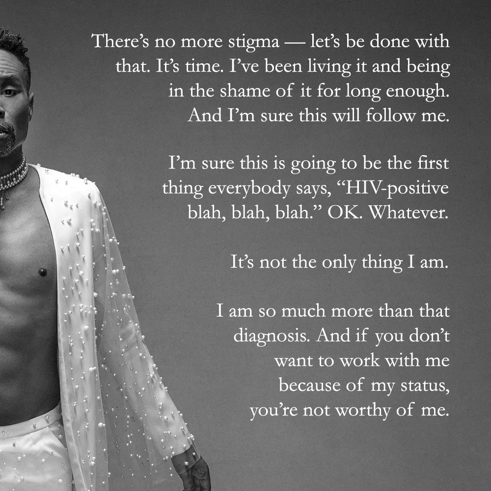 June 5 is HIV Long-term Survivors Awareness Day! Here's an excerpt from a THR interview with Billy Porter about living with HIV since 2007.

Read the whole article here:
hollywoodreporter.com/news/general-n…