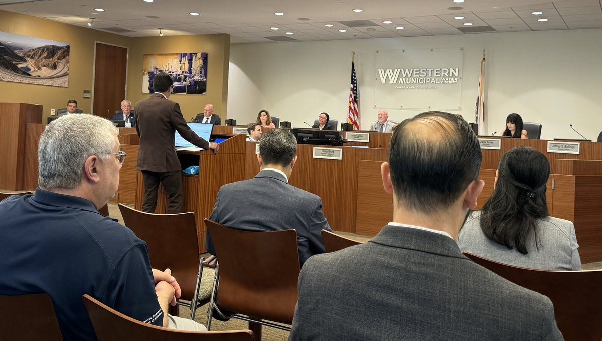 adelh2o's tweet photo. Today, @mwdh2o Board Chair Adán Ortega Jr. &amp; I visited @WesternWaterCA  as part of our water tour to our member agencies.  We shared our climate adaptation master planning &amp; business plan efforts. We had very engaging dialogue about building the future infrastructure. https://t.co/E9H45DZV6a