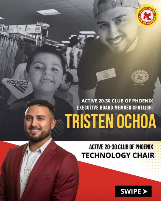 Phoenix2030Club's tweet photo. Meet Tristen Ochoa (@tris108a)

Technology Chair of the Phoenix 20-30 Club and…

Full bio here:  https://t.co/tzbFsSUat7 https://t.co/rOHTn6CNOy