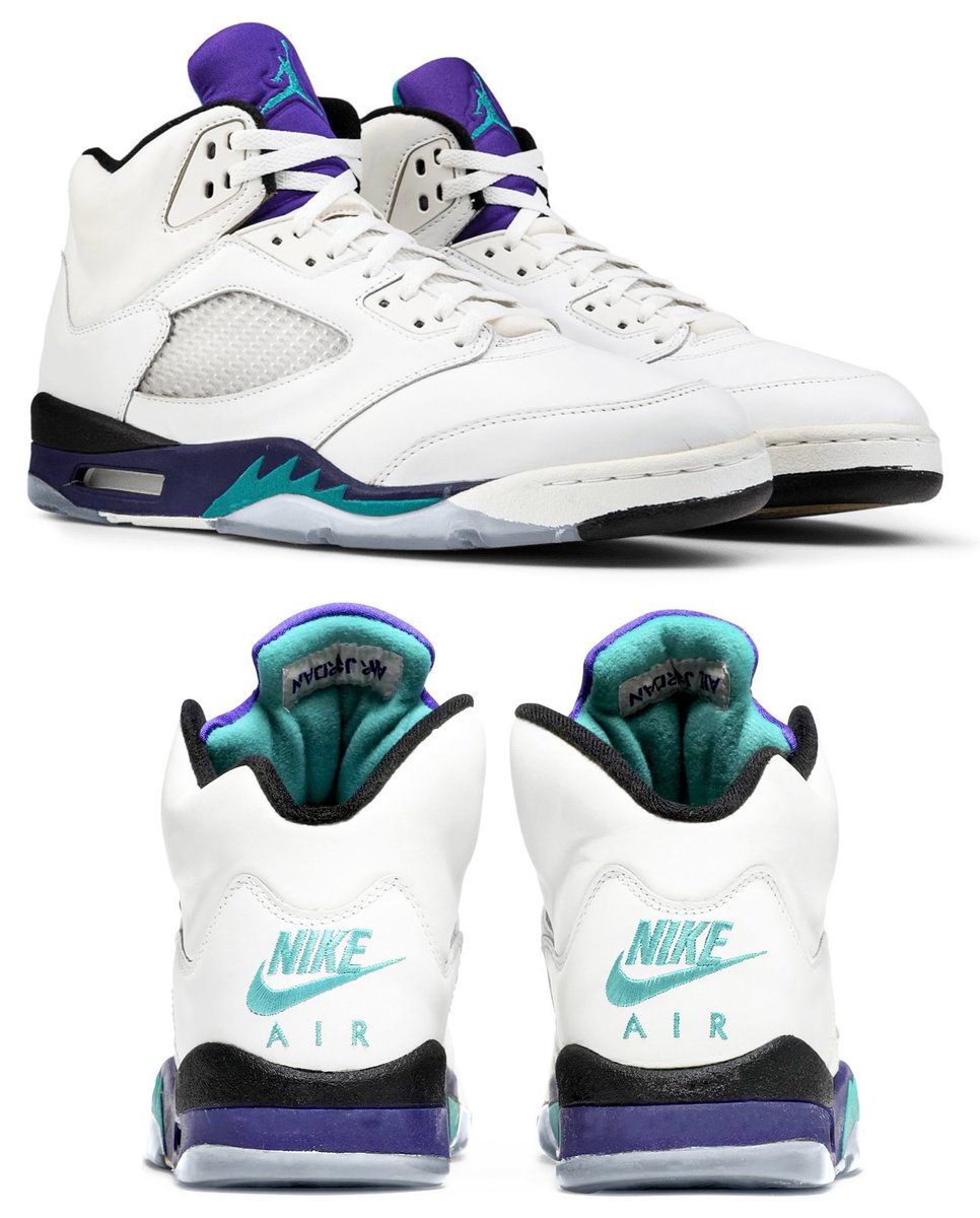 ComplexSneakers's tweet photo. "Grape" Jordan 5s are rumored to return in 2025 🍇

(Via @zsneakerheadz / @sneakerfiles) https://t.co/jYdStJm7oJ