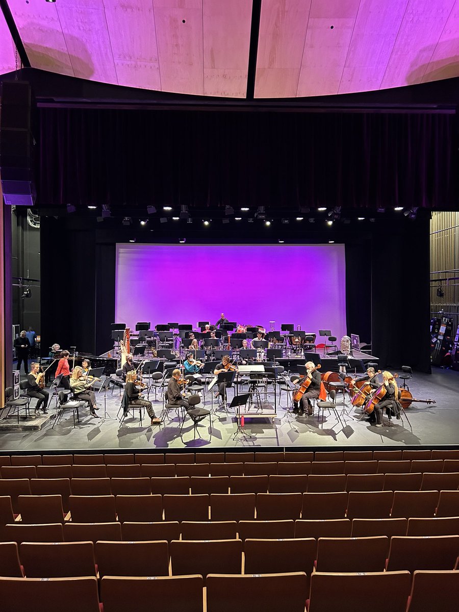 I reckon this is the best seat in the house (apart from mine) for today’s <a href="/NZSO/">NZSO</a> school’s concert in Blenheim. Firebird 2