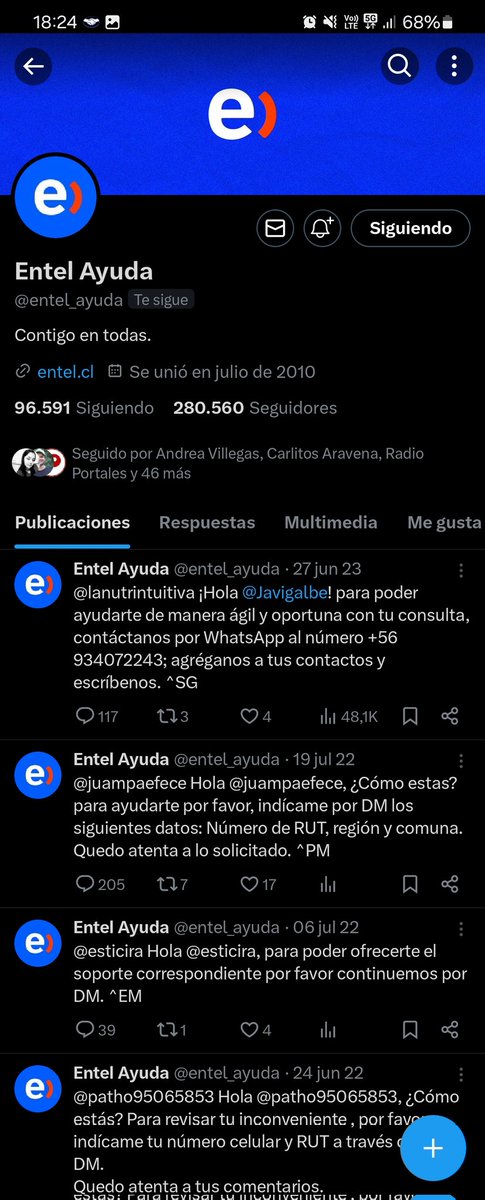 vito_cmps's tweet photo. @entel años en entel y por no querer que me suban los planes ofreciendo un servicio que no voy a usar, me van a cerrar la cuenta, y como lema dice "contigo en todas" https://t.co/kaBXKDrMnj