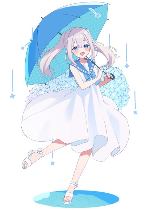 「dress holding umbrella」 illustration images(Latest)