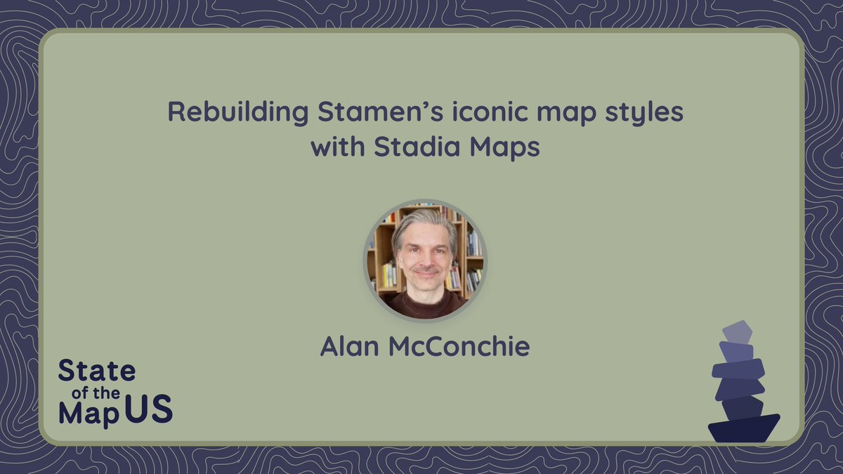 Stamen Design (@stamen@vis.social) (@stamen) on Twitter photo This Saturday we'll be at the <a href="/OpenStreetMapUS/">OpenStreetMap US</a> conference in SLC: stateofthemap.us
@RealRossThorn will talk about mapping highway shields using #OpenStreetMap data, & <a href="/mappingmashups/">Alan McConchie</a> will give an overview of our revamped basemaps w/ <a href="/StadiaMaps/">Stadia Maps</a>.
#sotmus #sotmus2024 This Saturday we'll be at the <a href="/OpenStreetMapUS/">OpenStreetMap US</a> conference in SLC: stateofthemap.us
@RealRossThorn will talk about mapping highway shields using #OpenStreetMap data, & <a href="/mappingmashups/">Alan McConchie</a> will give an overview of our revamped basemaps w/ <a href="/StadiaMaps/">Stadia Maps</a>.
#sotmus #sotmus2024