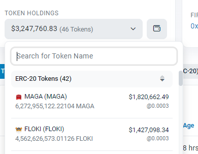 ThisTheGoose's tweet photo. @EricCryptoman @tenfigs @peipeicoinerc Eric, $QUBY had this wallet scoop over 2% of the supply in a single buy this morning. $3.2M $MAGA and $FLOKI whale.

Probably nothing. https://t.co/rDDYD5dKON