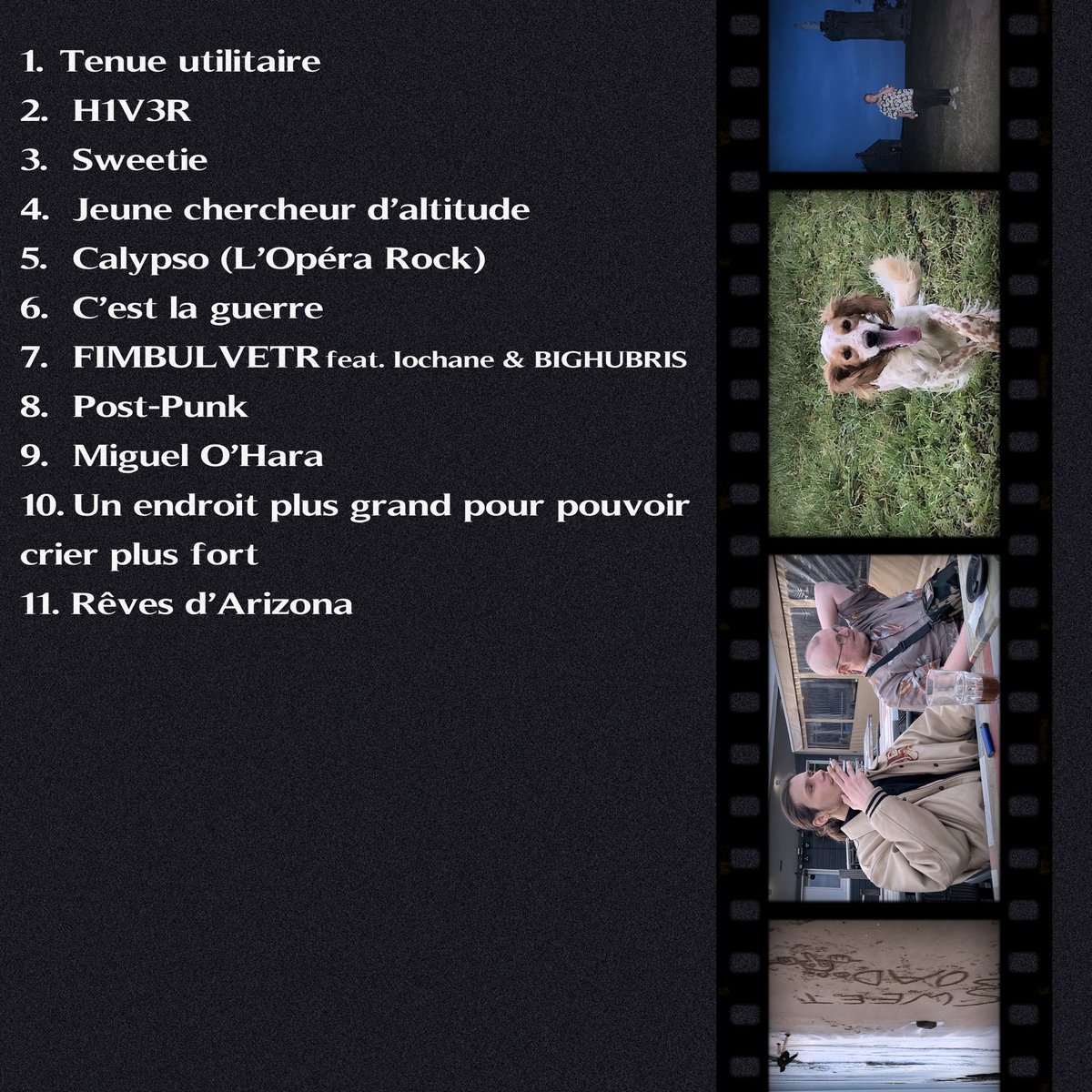 A QUELLE HAUTEUR ON ARRÊTE DE COMPTER L’ALTITUDE ? 

PRODUIT PAR OIM
INTERPRÉTÉ PAR OIM AINSI QU’HUBRIS ET IOCHANE 
COVERISÉ ET MIXÉ PAR HUBRIS 

VENDREDI SUR TOUTES LES PUTAINS DE PLATEFORMES DE CETTE FOUTUE PLANÈTE TERRE 

HEURE MOINS 28 AVANT L’ALBUM D’ALPINISME MUSICAL PTN