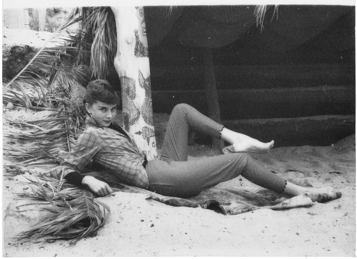 Audrey Hepburn photographed by Milton H. Greene for Look Magazine, Malibu, 1953