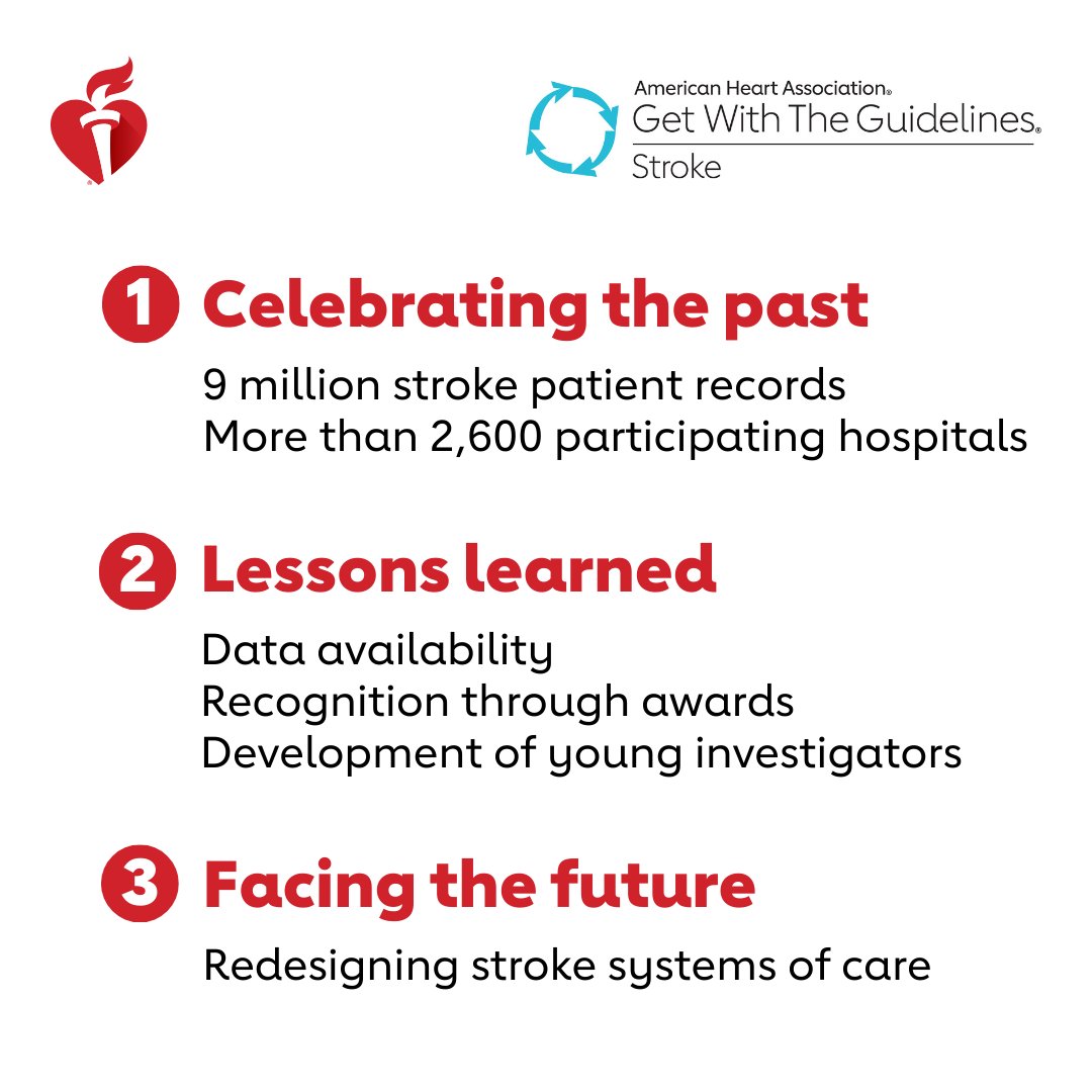 AHAScience's tweet photo. For 20 years, the @American_Heart #GetWithTheGuidelines โ Stroke program has played a central role in the redesign of stroke systems of care. New research examines program successes, lessons learned and the future of stroke care https://t.co/P6GbHSnV2i https://t.co/56t75m0hOW