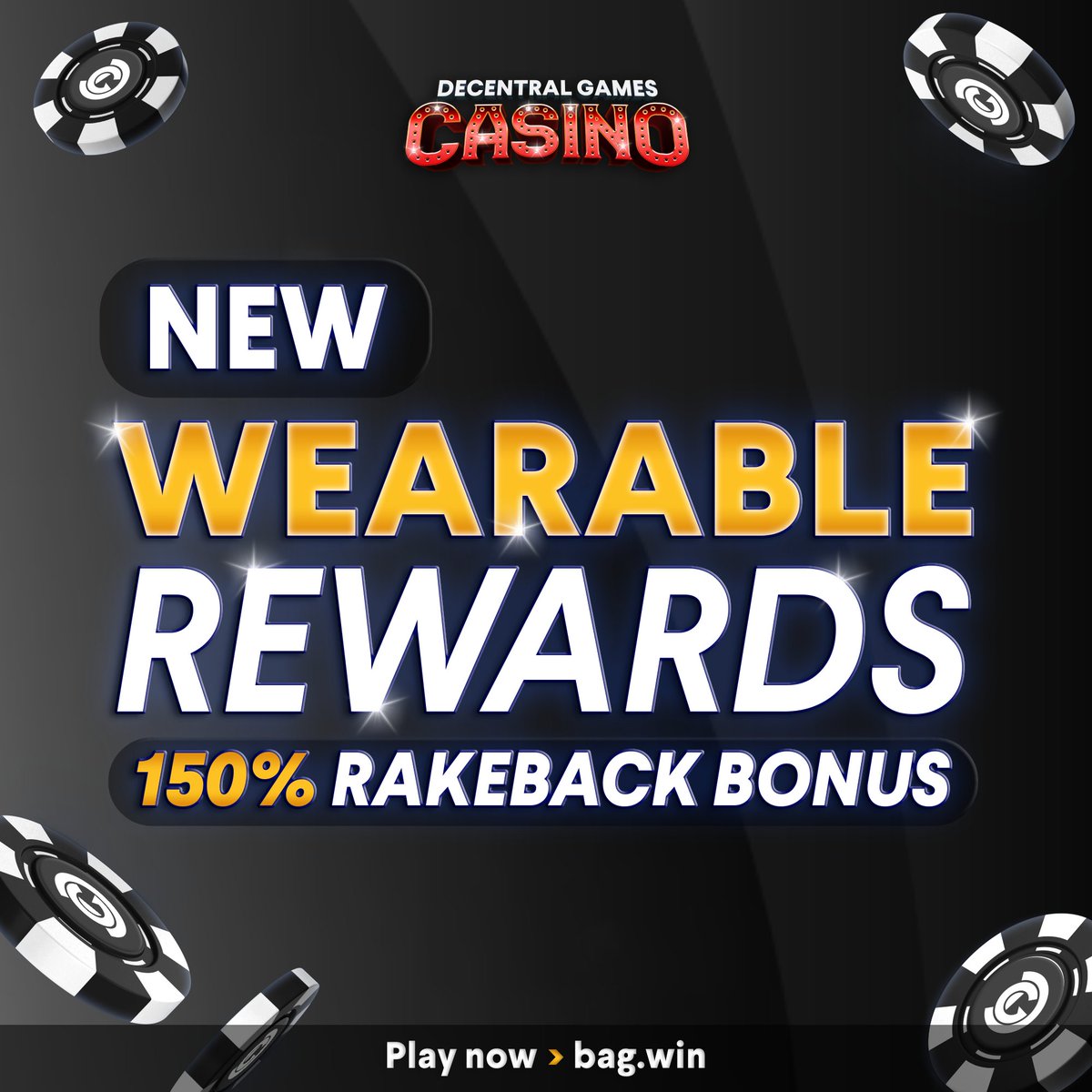 The new 150% rakeback rewards will be distributed tomorrow at 8pm EST (12am UTC)

Make sure to set your wearable's rewards before then 🫡