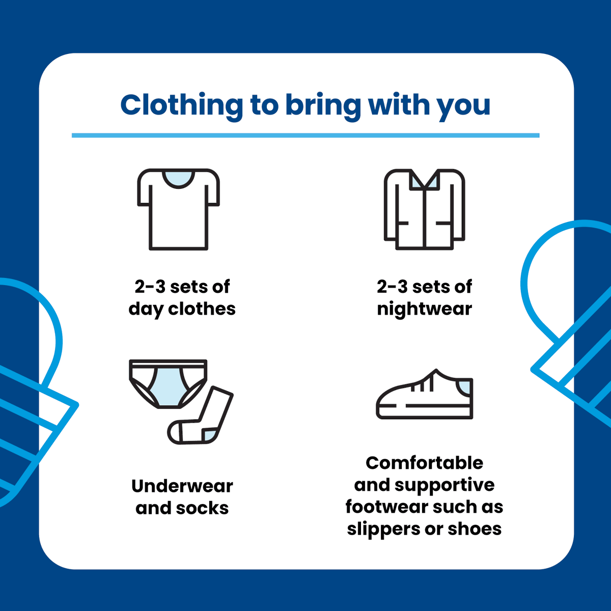 nhsfife's tweet photo. Are you or a loved one going to be spending time in hospital? 

Please make sure you have all the items you need before admission. If you're not sure what you'll need, our new hospital bag checklist will help keep you right ✔️ https://t.co/GzJklFxC7l