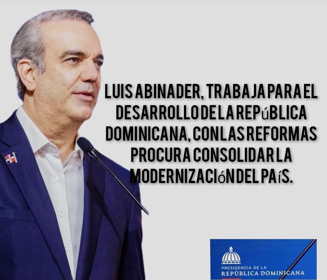 El Presidente Luis Abinader trata, con las reformas, modernizar la República Dominicana,  el pueblo dominicano lo apoya.  <a href="/luisabinader/">Luis Abinader</a> <a href="/spereyrarojas/">Samuel Pereyra Rojas</a> <a href="/Pachecoalfredoo/">Alfredo Pacheco</a>