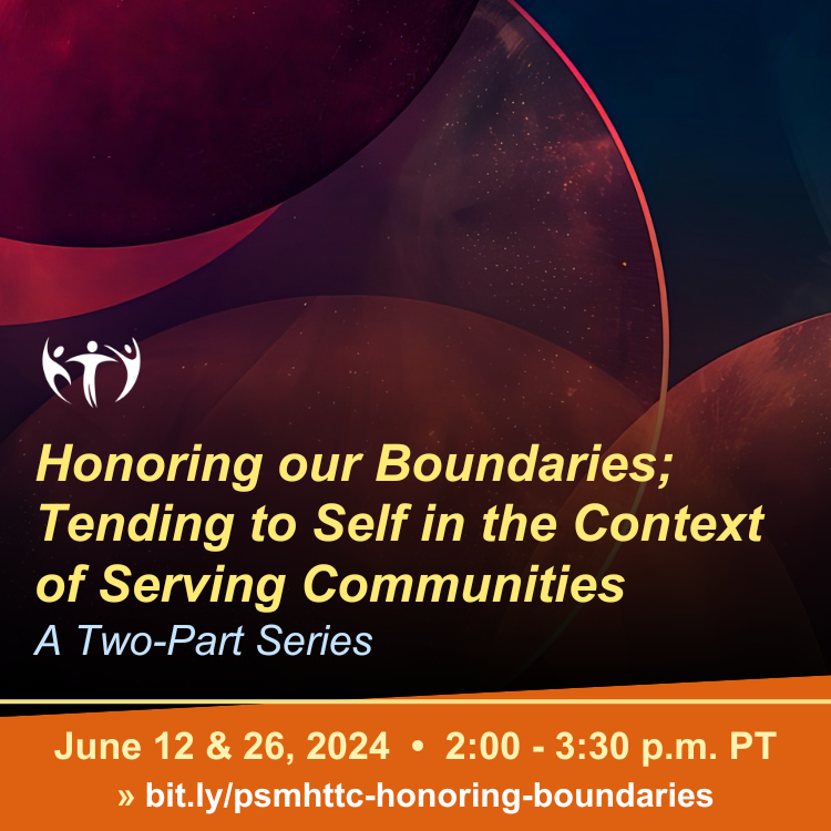 psmhttc's tweet image. As school mental health professionals, strong boundaries are key for our well-being &amp;amp; effectiveness. Next week, join Oriana Ides (she/her) for a powerful series honoring boundaries.

🗓️ June 12 &amp;amp; 26 | 2:00-3:30 PM PT
➡️ Learn more &amp;amp; register: bit.ly/psmhttc-honori…