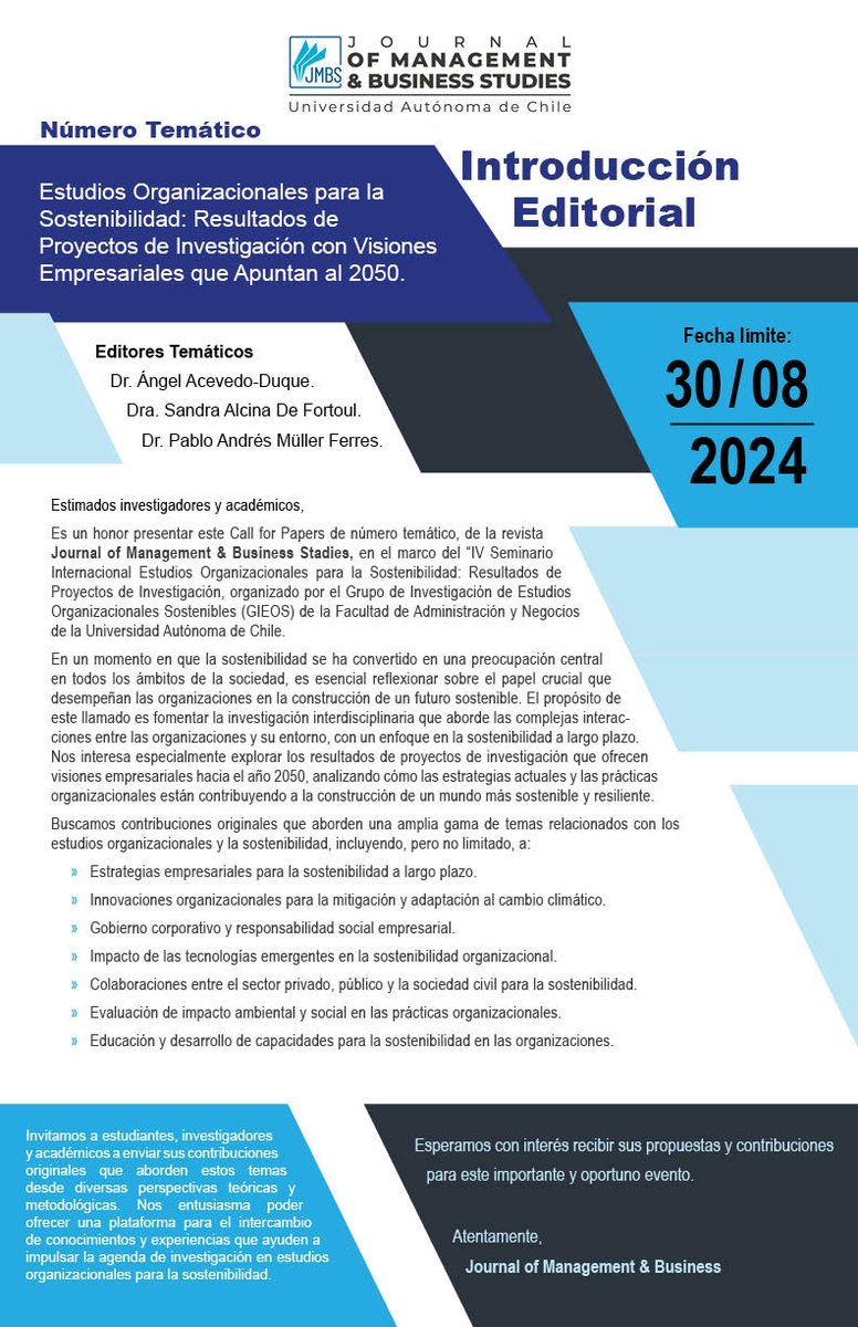 Pueden enviar sus contribuciones en: revistas.uautonoma.cl/index.php/jmab…