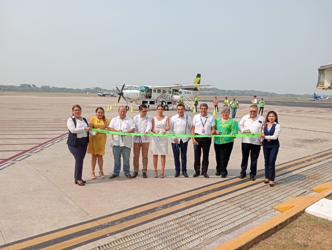 #SEDECinforma | Se llevo a cabo la inauguración de la nueva ruta aérea de la Aerolínea #AERUS que conecta las ciudades de #Villahermosa y #Mérida con frecuencia diaria en vuelo directo. Consolidando a #Tabasco como el nodo logístico más importante el Sureste .    #MotorDelFuturo