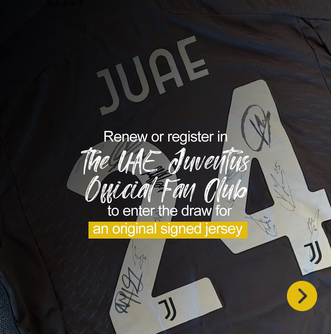 JUAECLUB's tweet photo. 🚨🚨 New season open for registrations in the #JUAE family. Two original SIGNED 23/24 season jerseys will be drawn for registered members in the UAE JOFC only (draw date TBD). 

Make use of discounts locally, online, and in Italy 🇮🇹. We bring #Juve closer to you 🤍🖤. 

#UAE https://t.co/BRqH3PAlol