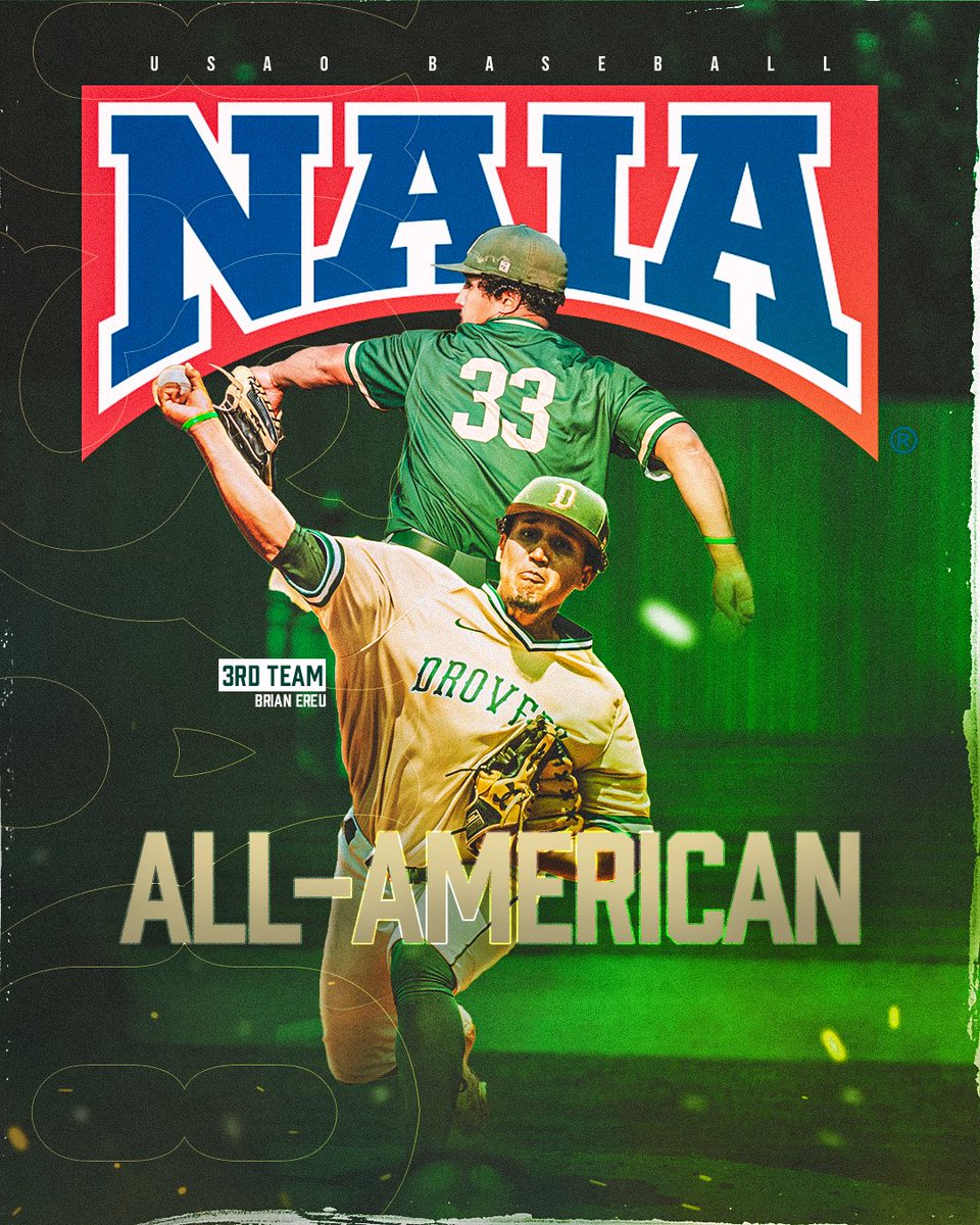 Brian Ereu becomes the 1⃣8⃣th 𝗡𝗔𝗜𝗔 𝗔𝗹𝗹-𝗔𝗺𝗲𝗿𝗶𝗰𝗮𝗻 in USAO Baseball history!🏆

📰READ MORE⏩ shorturl.at/lnRhl

#DroverDUB x #DroverNation🐎