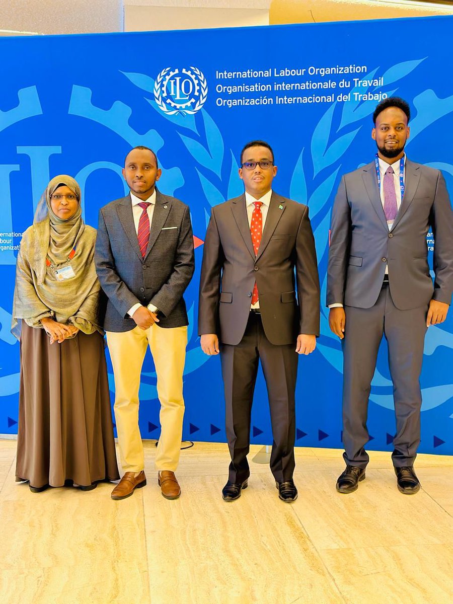 HonDrMohelmi's tweet photo. Honored to address the 112th International Labour Conference in Geneva. Somalia remains committed to social justice, decent work, and addressing youth unemployment. Grateful for international support in our journey towards stability and prosperity. #ILC2024 #Somalia https://t.co/Rf8duWXBi3