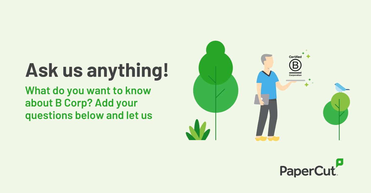 PaperCutDev's tweet photo. Curious about becoming a B Corp? ๐ฑ We've just spent 18 months becoming certified. And while it's fresh in our minds, the floor's open for all your B Corp certification questions! Drop your queries below, and let's break down the journey together.
#BCorp #BCorpCertification https://t.co/VWj0Gg7sN0