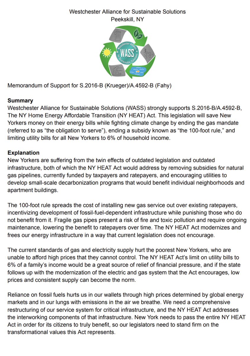 WASS_Peekskill (@wass_peekskill) on Twitter photo WASS sent a memo of support this week for the #NYHEAT Act to the <a href="/NYSA_Majority/">NY Assembly Majority</a> and <a href="/GovKathyHochul/">Governor Kathy Hochul</a>. The NY HEAT Act means cleaner heat and lower bills and a brighter future. NY HEAT must pass this session! WASS sent a memo of support this week for the #NYHEAT Act to the <a href="/NYSA_Majority/">NY Assembly Majority</a> and <a href="/GovKathyHochul/">Governor Kathy Hochul</a>. The NY HEAT Act means cleaner heat and lower bills and a brighter future. NY HEAT must pass this session!