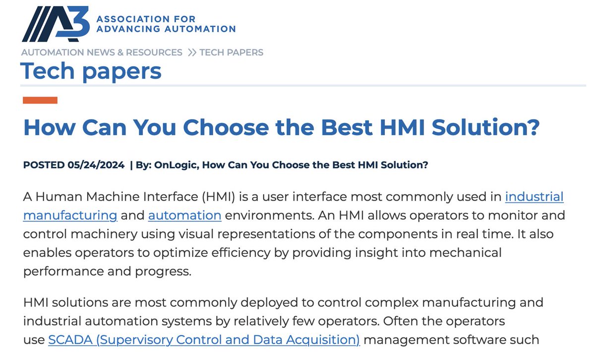 A3_motionctrl's tweet photo. Get the basics about Human Machine Interfaces (HMIs) and the types used for different applications in this #TechPaper excerpt from @OnLogic. Links to full article. Get the details: https://t.co/GnvaZ3F65M https://t.co/wMsadVhPf3