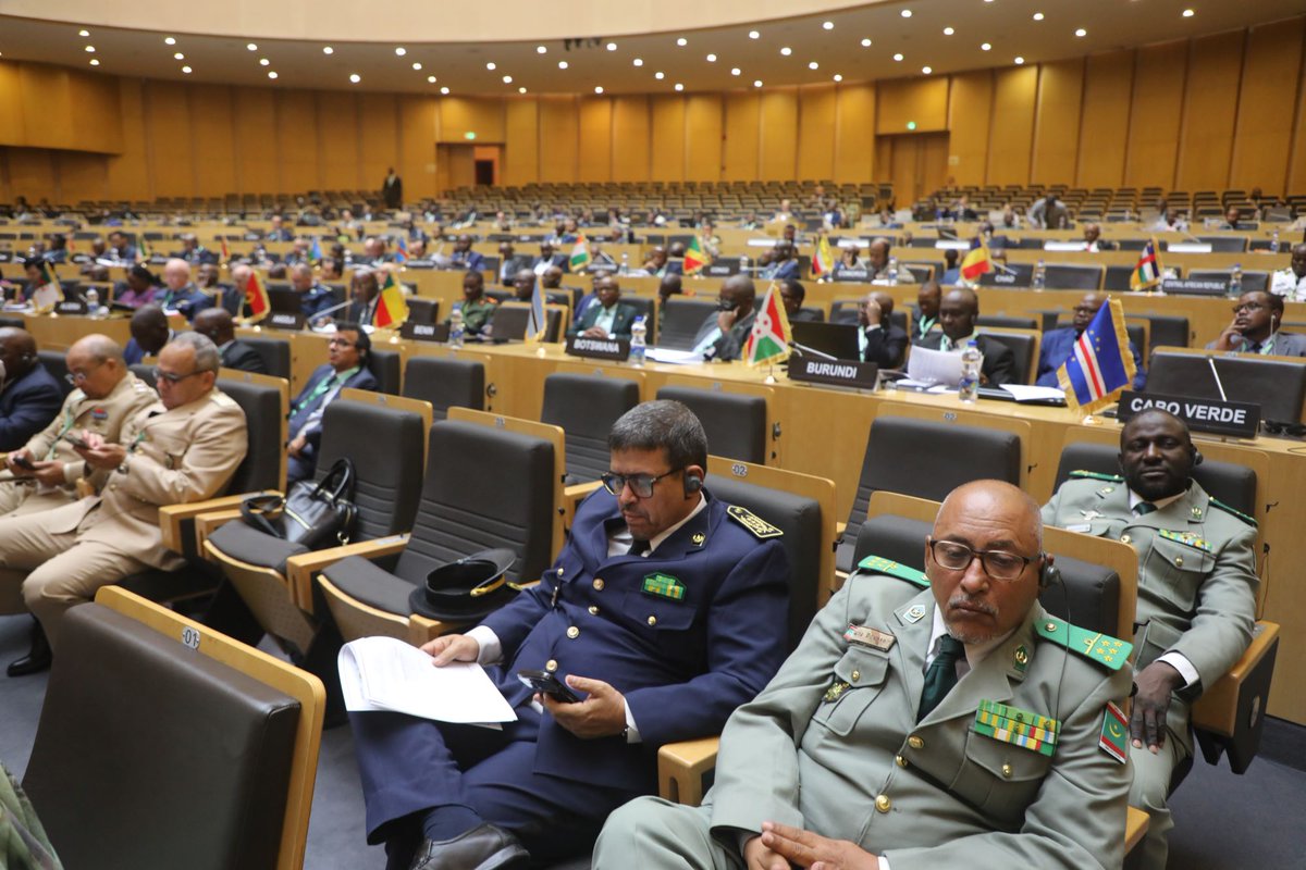 AUC_PAPS's tweet photo. .@ 16th Mtg of the #STCDSS, Comm. @Bankole_Adeoye assured #AUC's commitment to continue fostering peace & security towards the realization of Aspirations of #Agenda2063.He paid tributes to the gallant men & women in uniforms & civilians who continually serve the continent. 1/3 https://t.co/3tEAUnsqMF