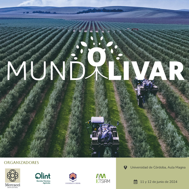 PTecnoagricola's tweet photo. 📌 MUNDOLIVAR 2024: II Congreso Mundial de Olivicultura y Elaiotecnia
🫒 “El camino hacia la sostenibilidad económica y medioambiental”
🗓️ 11 y 12 de junio
📍 Universidad de Córdoba
➕ Info ⤵️
https://t.co/aUCqZRR1s5
@Mundolivar_ @mercacei #Olint @Univcordoba @ETSIAMCordoba https://t.co/GYCpX3CjQh