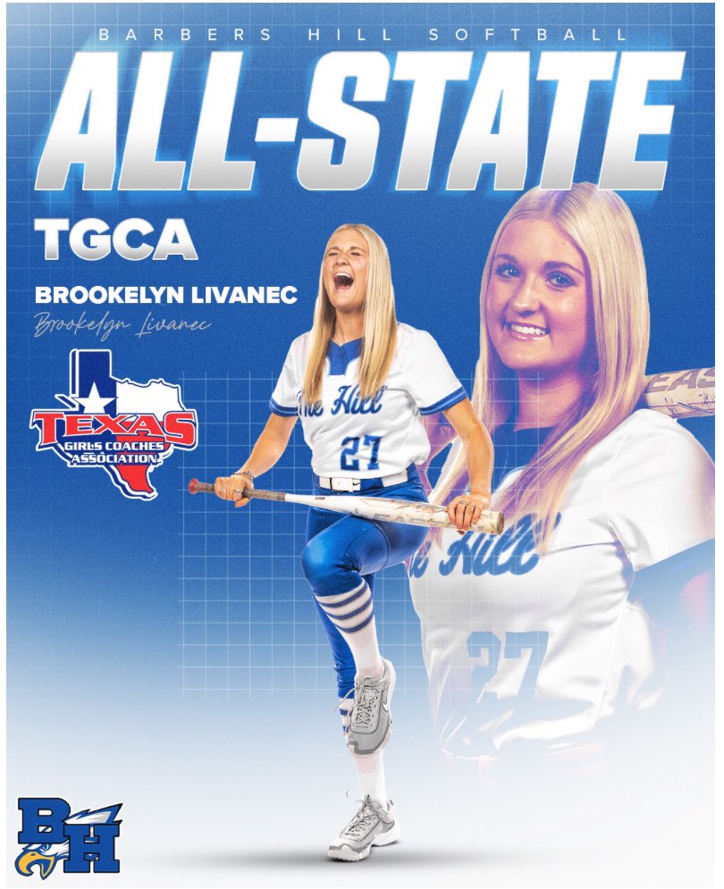 Congratulations to <a href="/BLivanec/">Brookelyn Livanec</a> on her TGCA All-State selection!! <a href="/BH_Athletics/">Barbers Hill Athletics</a> <a href="/barbers_hillhs/">Barbers Hill HS</a> <a href="/BHISD/">Barbers Hill ISD</a> <a href="/BHBoosterClub/">BH Athletic Booster</a>