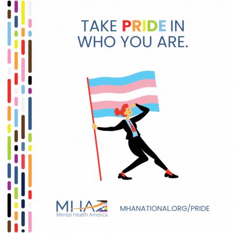 Being transgender isn’t a #mentalhealth condition, but the trans community faces higher rates of mental health challenges than any other LGBTQ+ identity group. Learn more and find resources from Mental Health America: mhanational.org/pride 🏳️‍⚧️ #PrideMonth