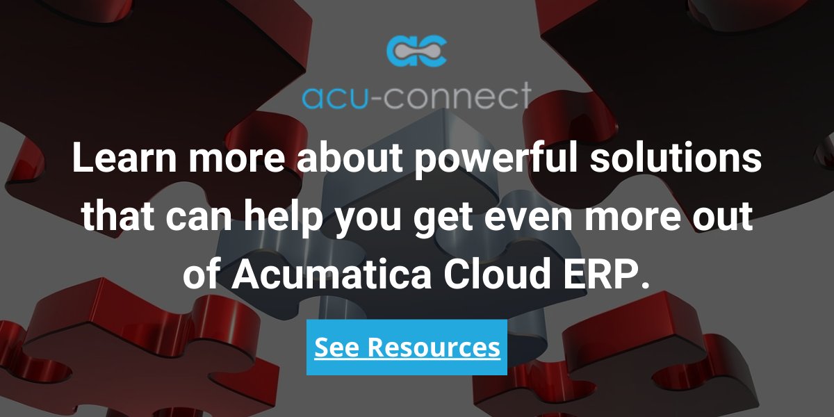 How can you get even more out of your <a href="/Acumatica/">Acumatica</a> ERP?

Browse case studies, datasheets &amp; videos from partners like <a href="/cim_cloud/">CIMcloud</a> &amp; <a href="/WorkforceGo/">Workforce Go</a> in our resource library: acu-connect.com/acumatica-reso…

#ConstructionManagement
#Distribution #Manufacturing
#Payroll #erp