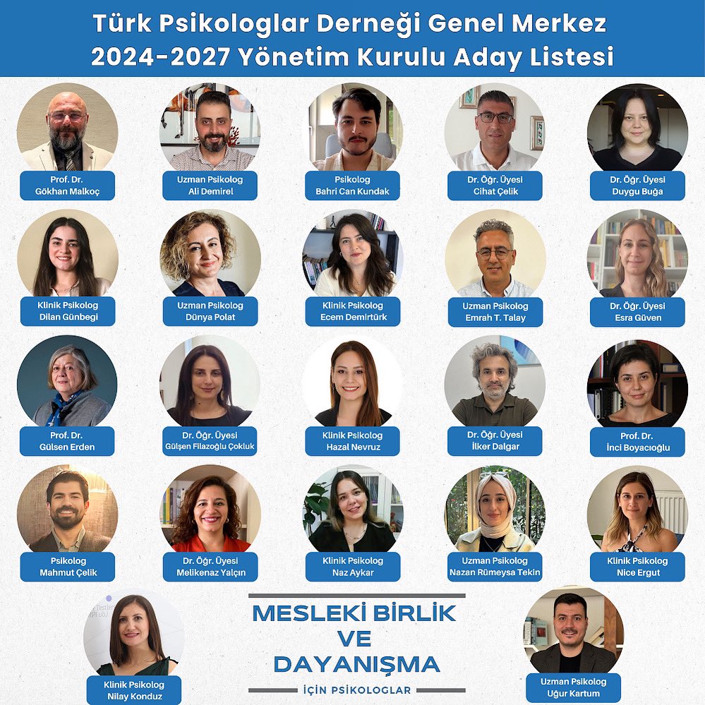 Psk_dayanismasi's tweet photo. Biz Mesleki Birlik ve Dayanışma için öne çıkan psikologlar olarak mesleğimizi geçmişten geleceğe, öğrencisinden akademisyenine, çalışanından iş bulamayanına, büyük kentlerden taşraya geniş psikologlar ağını bir arada tutan değer ve ilkelere sahip çıkmak için yola çıkıyoruz. https://t.co/kqCtLIKdtx