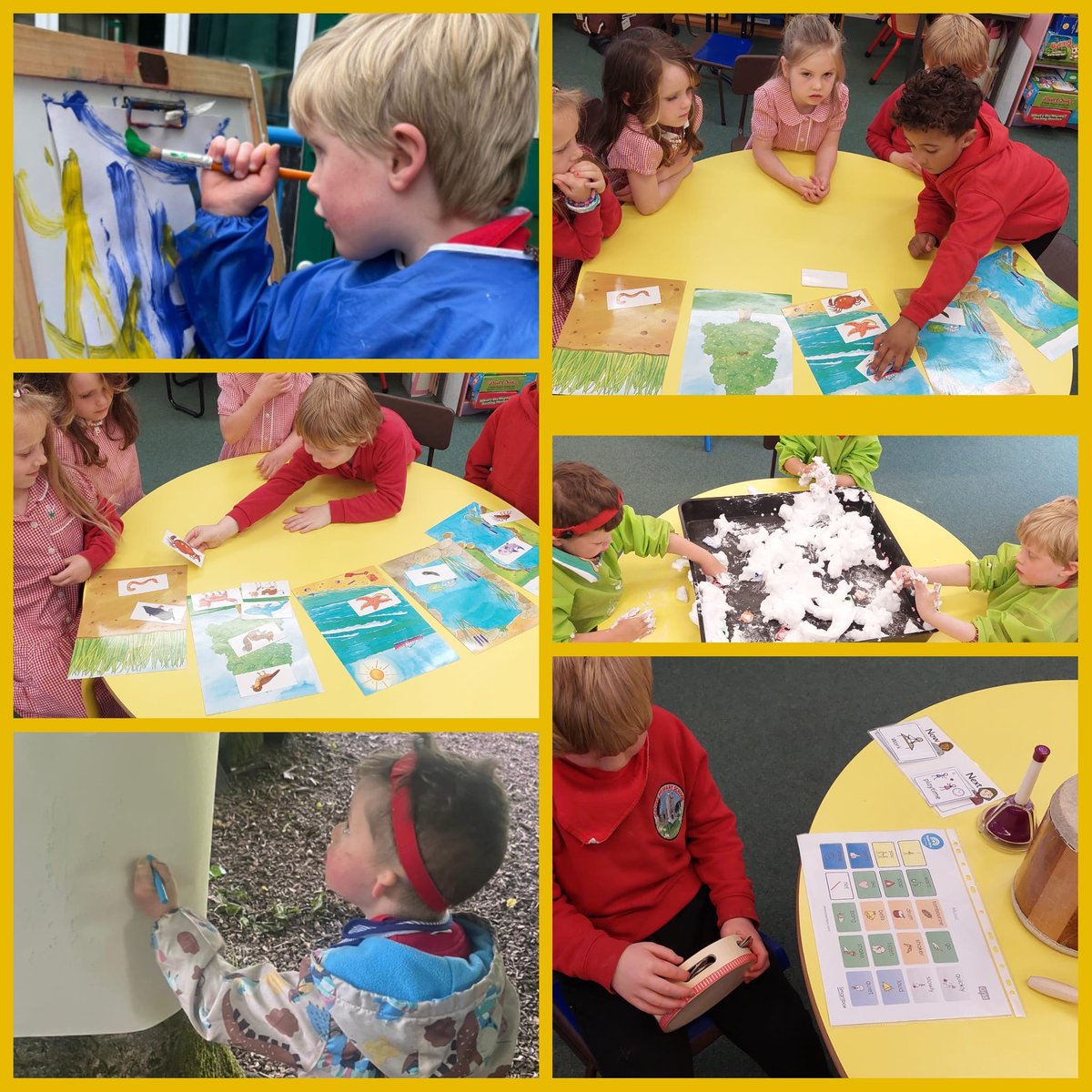 CatwgPrimary's tweet photo. We've had a good week back so far, from painting to habitats to Numicon, to mark-making and music! #CatwgExpressive #CatwgNum #CatwgWellbeing https://t.co/nonRKFx0ua