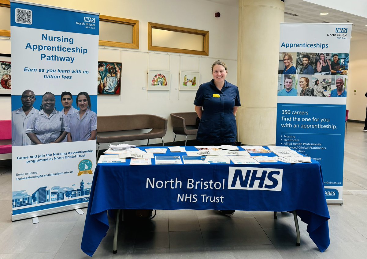 manning_84's tweet photo. Thanks to all those who came by and found out about Nursing Apprenticeships today while we were in the Brunel Building. For all those interested in applying the adverts will go live later this month via Trac. #SNA #RNDA @EducationNBT @NBTApprentices1 https://t.co/0WuD4jF61O