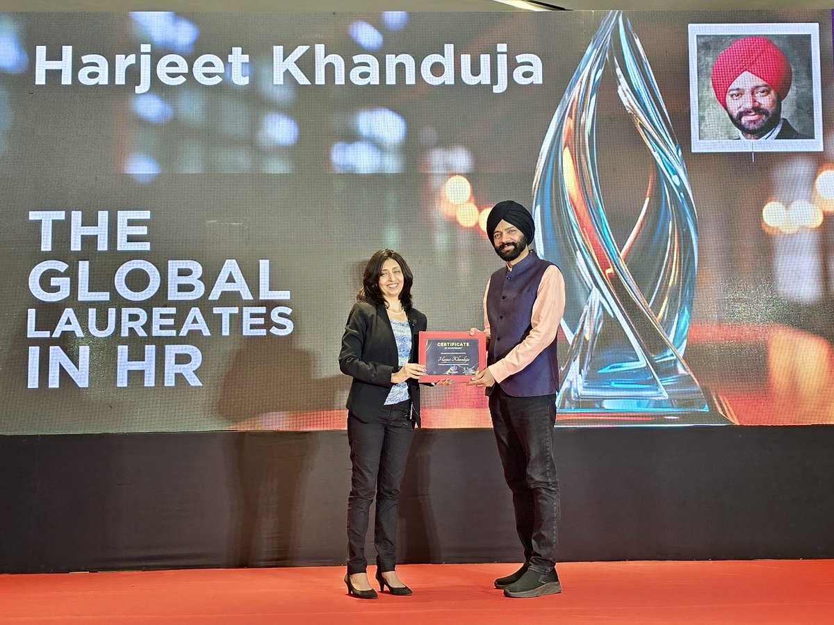 Received an honour to be a Global Laureate in HR