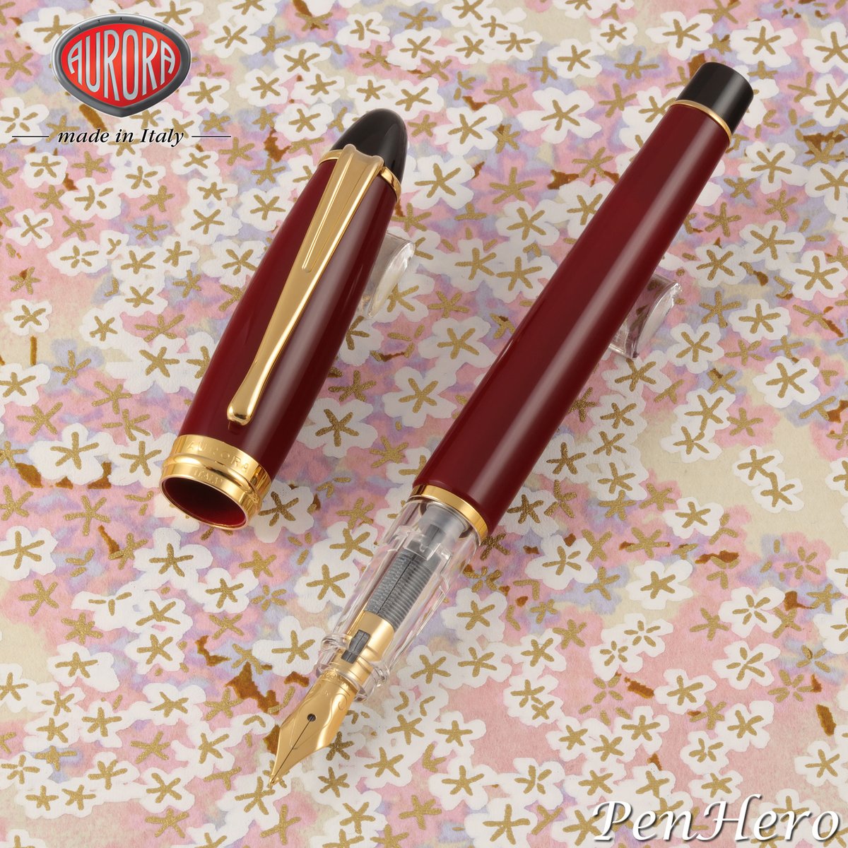 PenHero's tweet photo. This is an Aurora Ipsilon fountain pen in polished bordeaux resin with gold plated trim and a clear demonstrator section.
PenHero price:  $115 on eBay.  Search IPSILON in our eBay store:
https://t.co/hSOysywbkv
#fountainpen #aurora #ipsilon #pencollecting #aurorapen #penhero https://t.co/UYyVsSrrjj