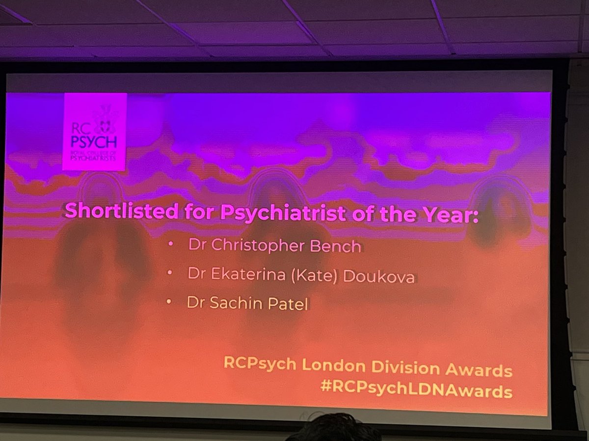 Great job Kate from our trust @BEHMHTNHS for being nominated for the best Psychiatrist of the year <a href="/rcpsychLDN/">rcpsychLDN</a>.