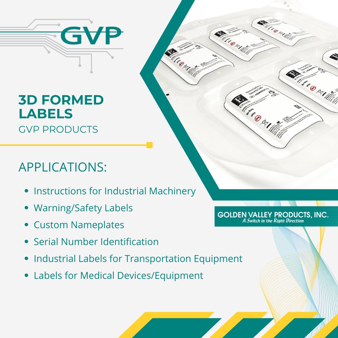 GoldenValleyPr3's tweet image. Experience the next dimension of branding with GVP's 3D Formed Labels! 🌟 Elevate your packaging and products with captivating depth and tactile appeal. Stand out from the competition with Golden Valley Products. #GoldenValleyProducts #3DLabels