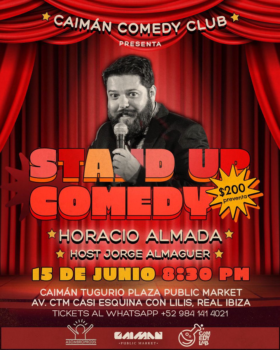 ¡Atención Cancún, Mérida, Playa del
Carmen!

¡Se viene mi show con grandes invitados!

Hace 10 años quería cambiar a México, hoy con que vayas a por unas chelas estoy.

Jueves 13/jun Cervecería León, Cancún.
Viernes 14 en <a href="/ZaviPizza/">zavi pizza</a> Mérida.
Sábado 15 en Caimán, Playa del
Carmen.