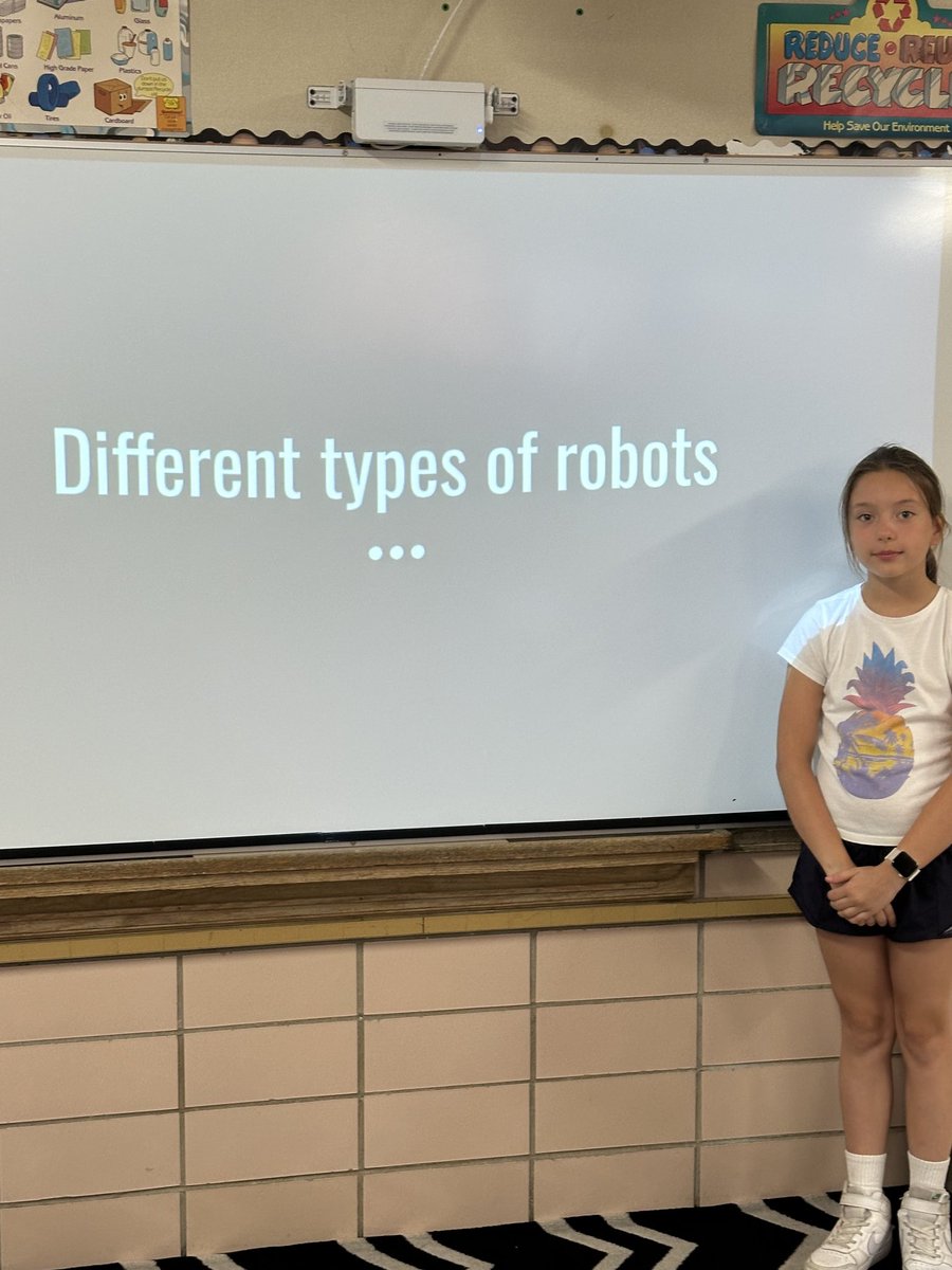 Sofia presenting her passion project on robots. #engaged64