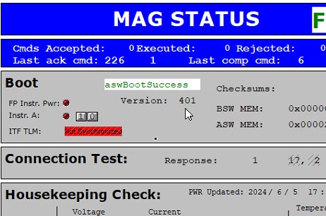 Today we updated the software on the flight model instrument to v4.01, verified the upload and successfully booted into the new version. A calm and smooth experience, just how we like it. And yes we do still have blackboards.
