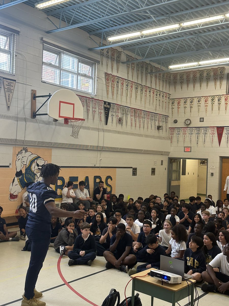 Thank you <a href="/StBernardsTCDSB/">St. Bernard - TCDSB</a> for hosting us in our first annual Touchdown Toronto community outreach event.  Over 150 students!
