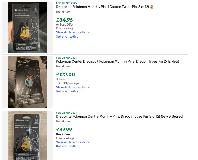 😜Our members have already been reselling the pins for solid profits.

😘Another lowkey flip for the gang!

4/4 🧵

#resell #eBay #eBayUK #ebayseller #makemoneyonline #scalper