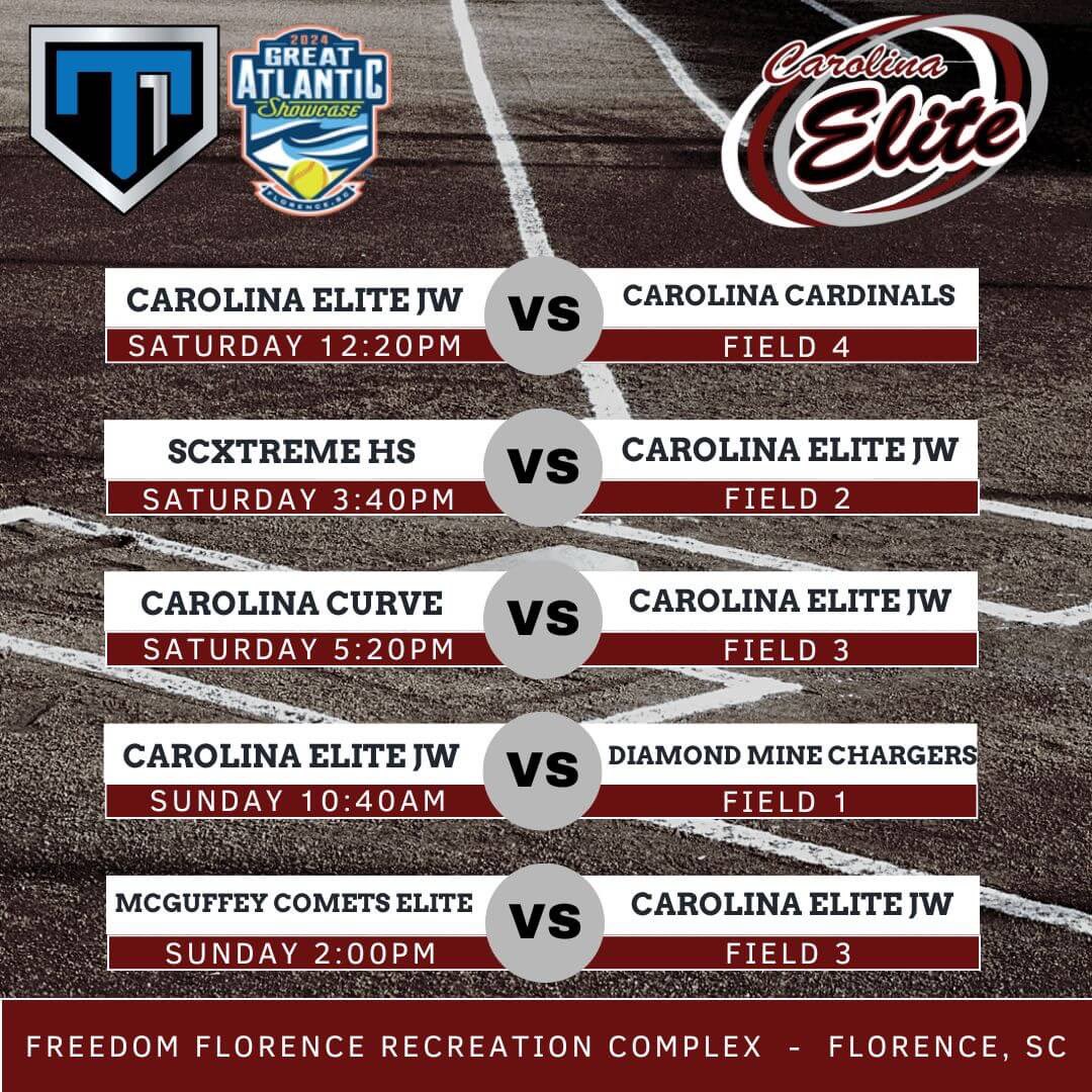 So excited for our first tournament back this weekend. Here is the schedule for the weekend! <a href="/carolinaelitejw/">carolinaelitejw</a>