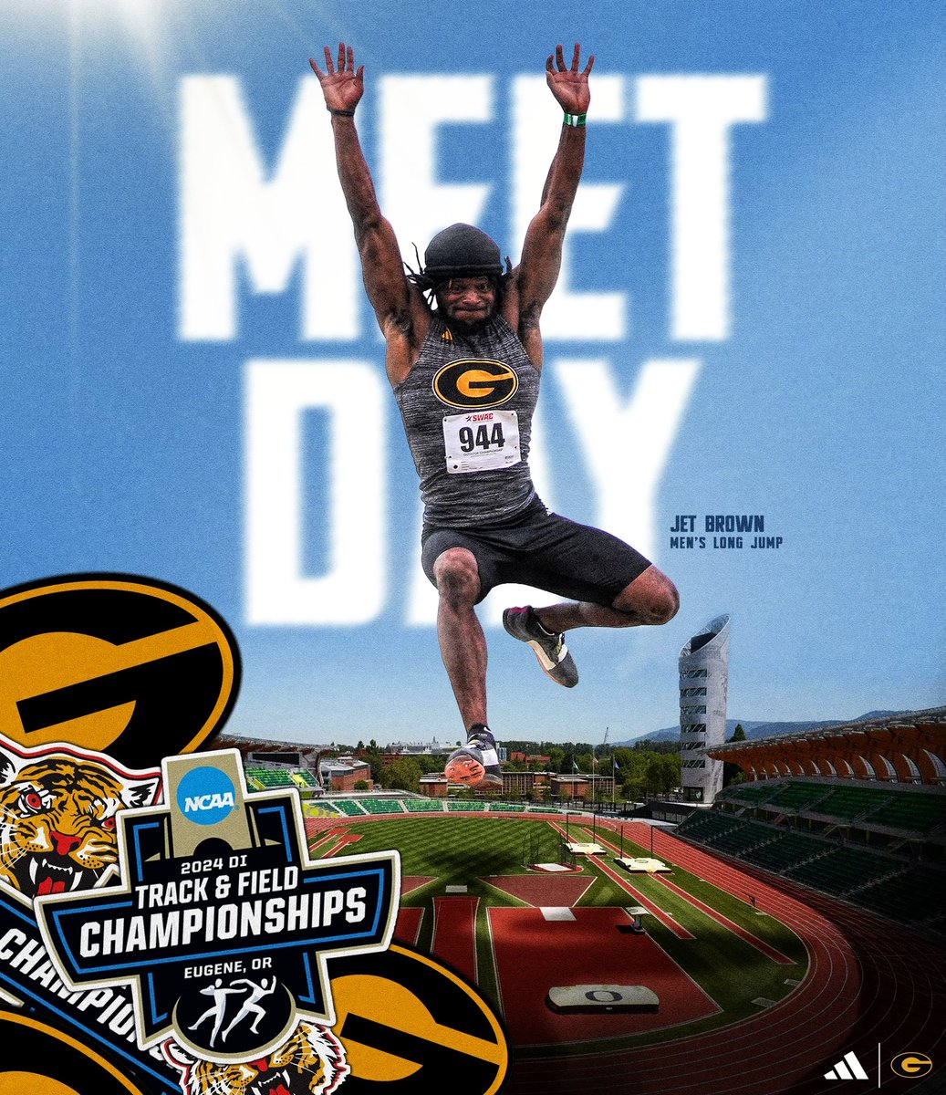 GSUTIGERS_TFXC_'s tweet photo. 𝐓𝐢𝐦𝐞 𝐟𝐨𝐫 𝐭𝐚𝐤𝐞𝐨𝐟𝐟 🛫 

@JetCBFW represents #TheG tonight in the @NCAATrackField Outdoor Championships!

📍: Hayward Field | Eugene, Ore.
⌚️: 6 p.m. PST | 8 p.m. CST
📺: ESPN+
#GramFam | #ThisIsTheG🐯 https://t.co/nR2ljrNZvt